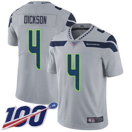 Seattle Seahawks Limited Grey Men Michael Dickson Alternate Jersey NFL Football #4 100th Season Vapor Untouchable